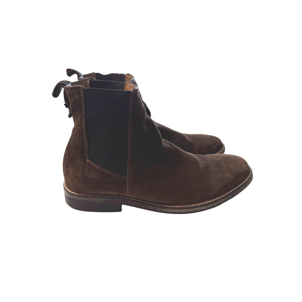 Guess Mens‎ Suede Chelsea Boots Dark Brown Leather Ankle Booties